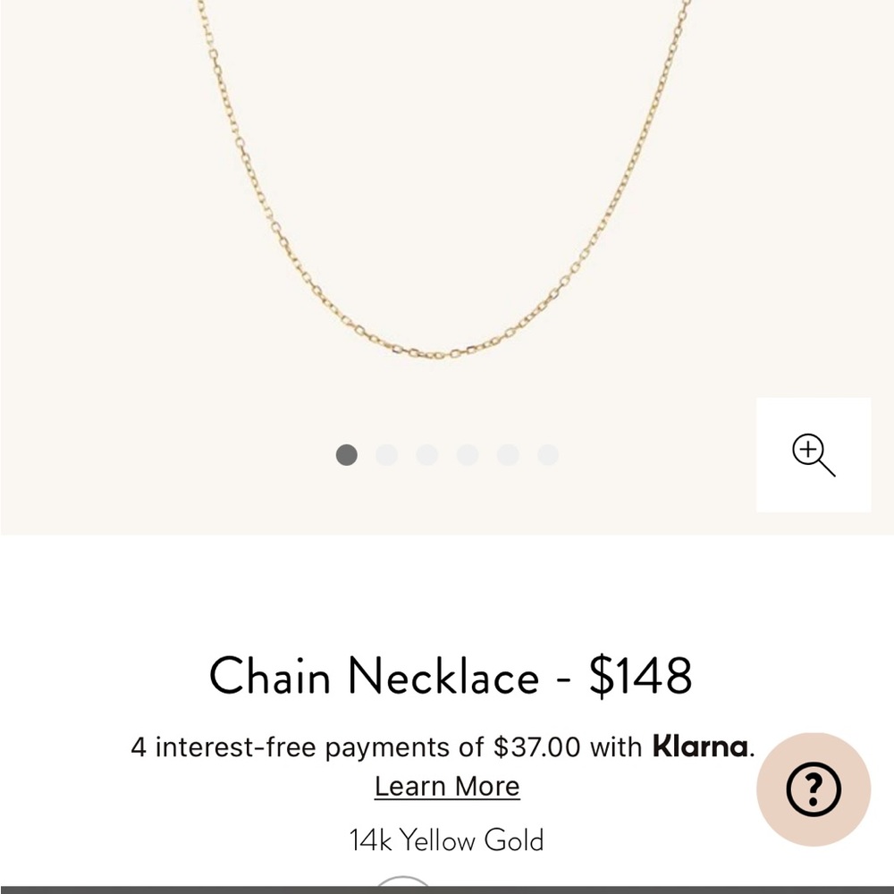 Mejuri 14K Solid Gold Dainty Chain necklace